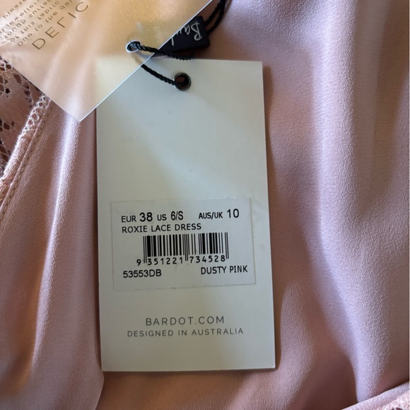 Bardot Revolve Roxie Lace Dress Dusty Pink - Picture 4 of 8